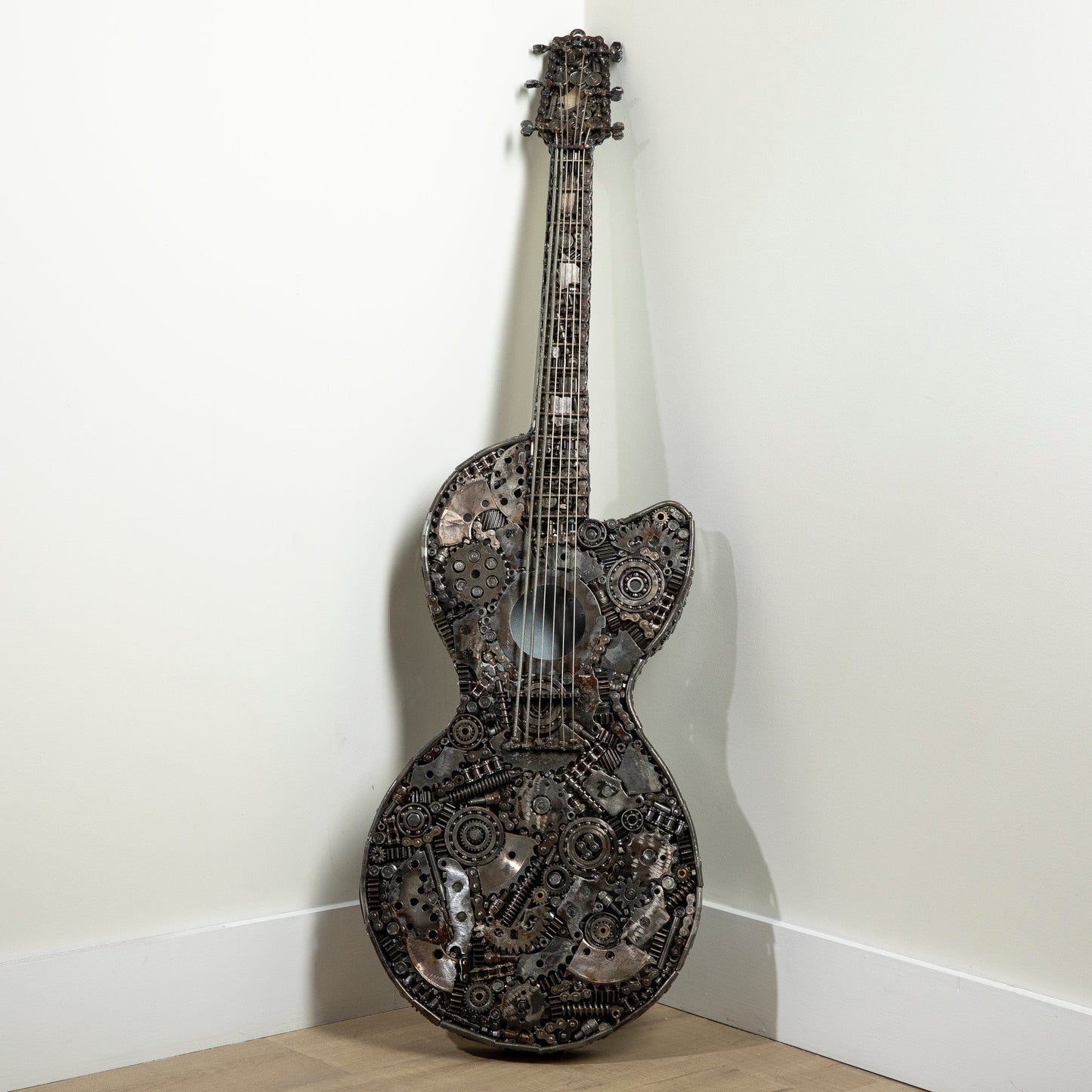 48 inch guitar recycled metal sculpture — Vault 88