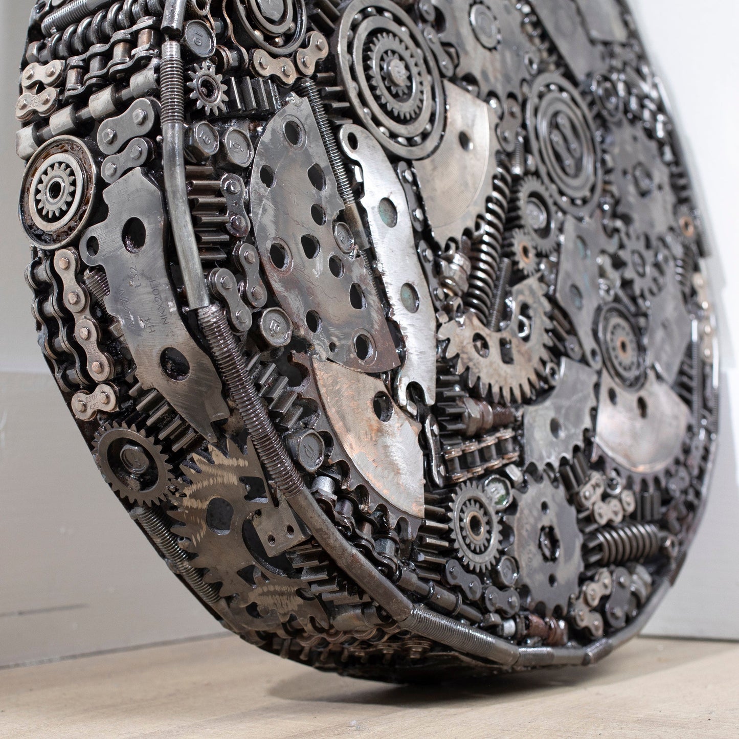 Guitar metal sculpture parts detail