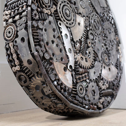 Guitar metal sculpture parts detail