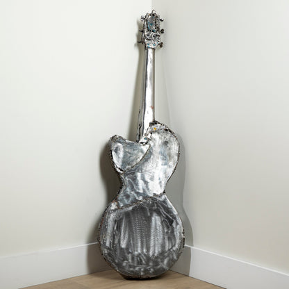 Guitar metal sculpture neck detail