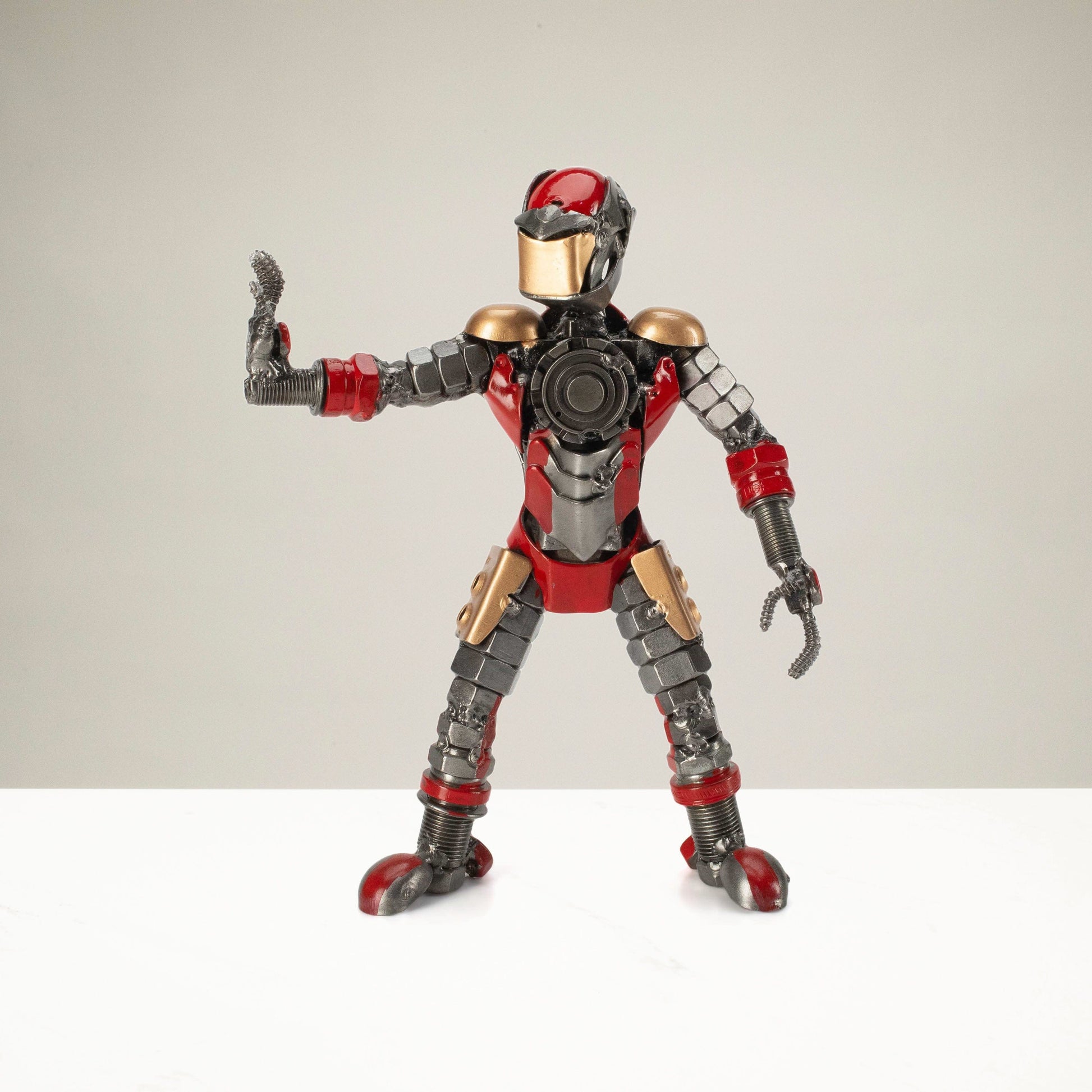 7 inch Iron Man inspired recycled metal sculpture — Vault 88