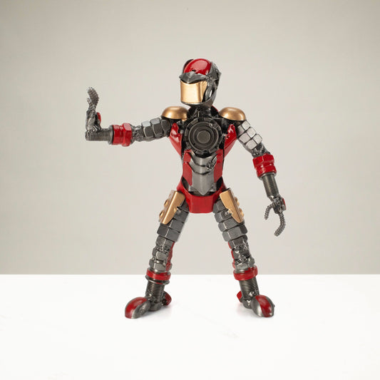 7 inch Iron Man inspired recycled metal sculpture — Vault 88