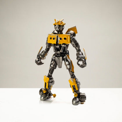 7" Bumblebee Inspired Recycled Metal Sculpture