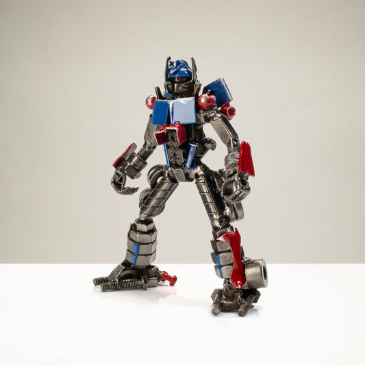 7 inch Optimus Prime inspired recycled metal sculpture — Vault 88