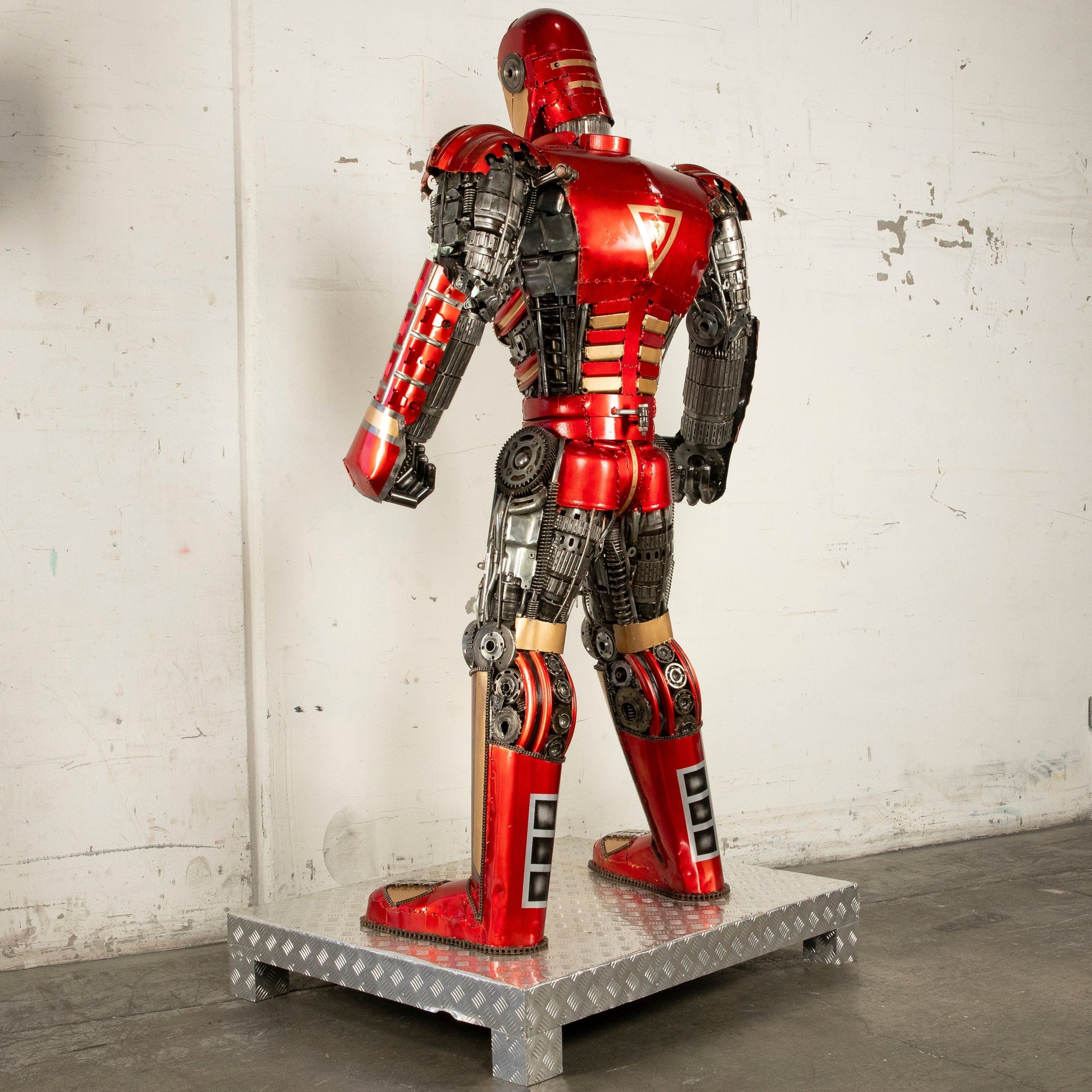 Iron Man sculpture chest detail