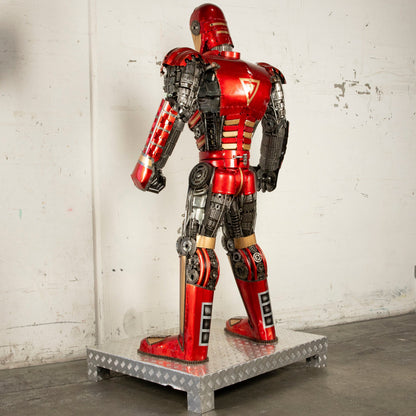 Iron Man sculpture chest detail