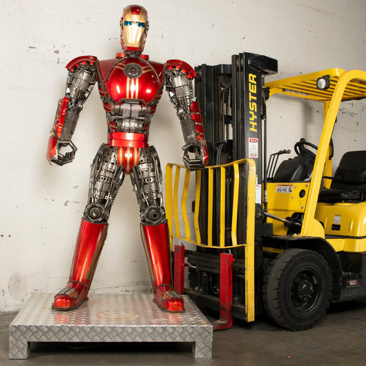 79 inch Iron Man inspired recycled metal sculpture — Vault 88
