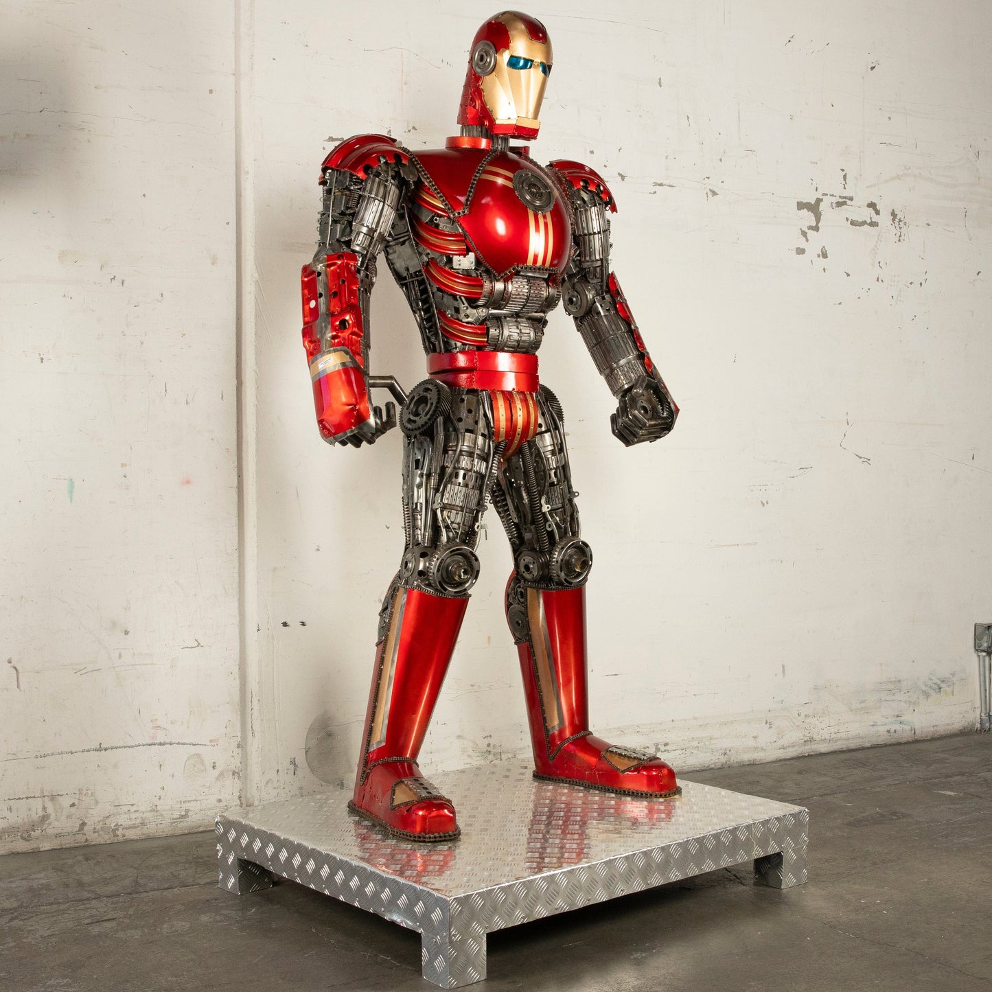 Iron Man sculpture gauntlet detail
