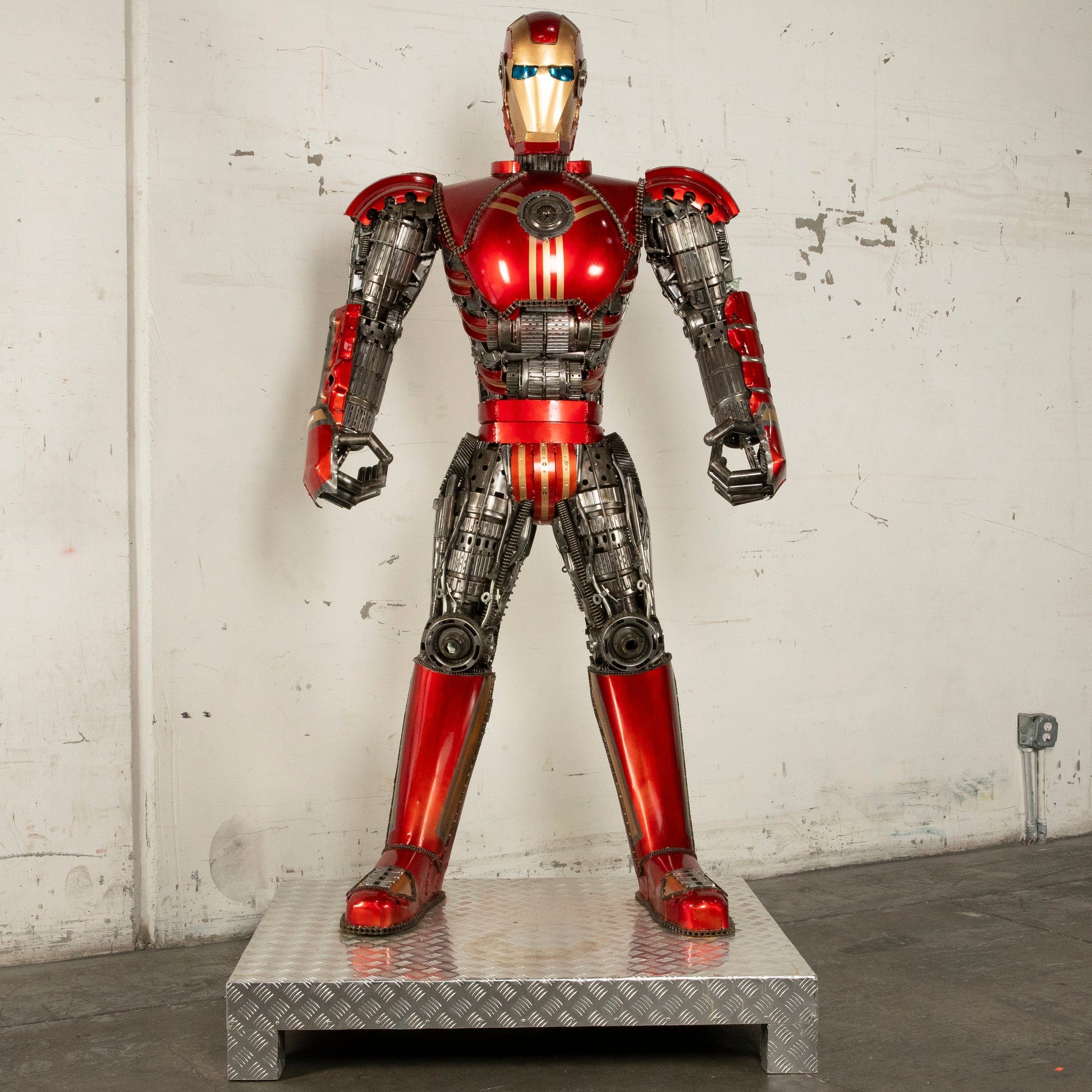 Iron Man metal sculpture full height