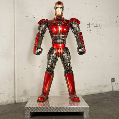 Iron Man metal sculpture full height