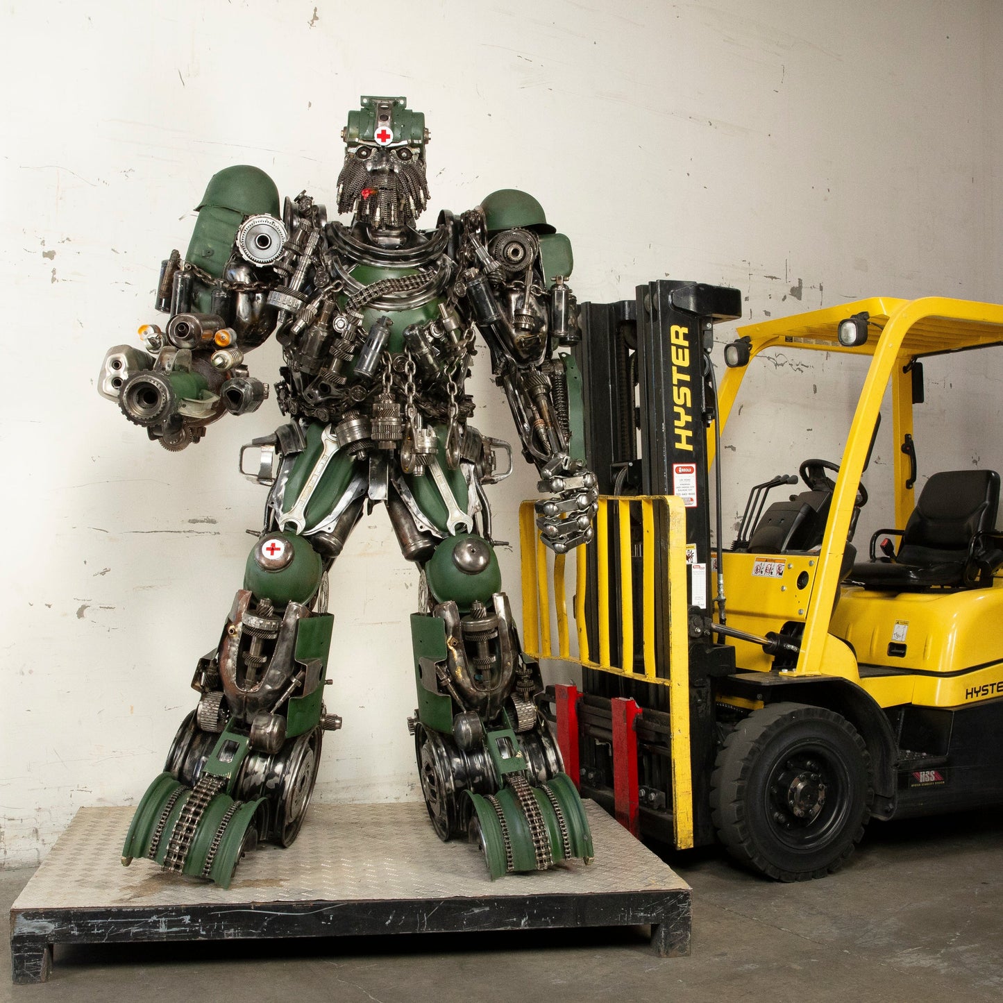 91 inch Hound inspired recycled metal sculpture — Vault 88