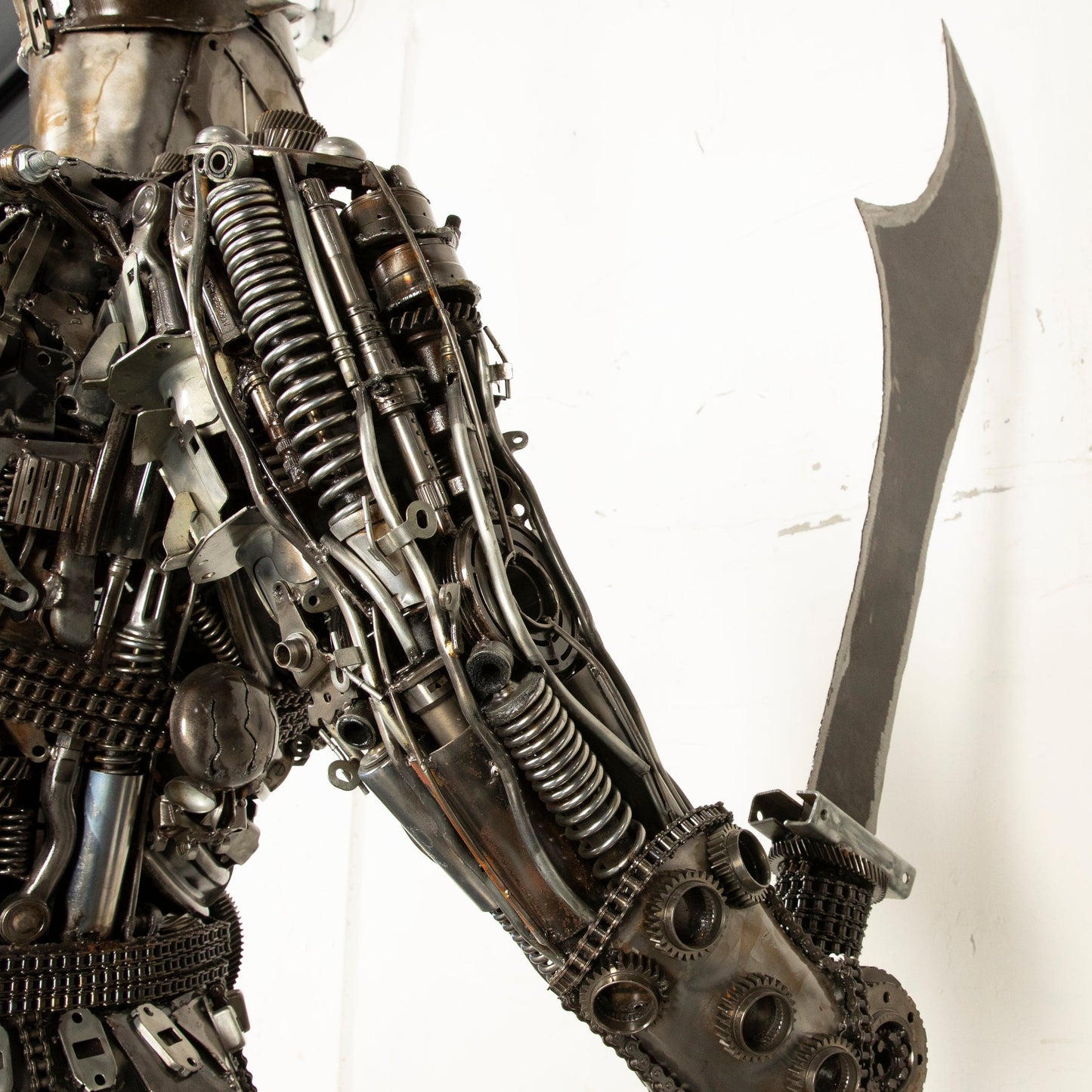 Spartan sculpture stance view
