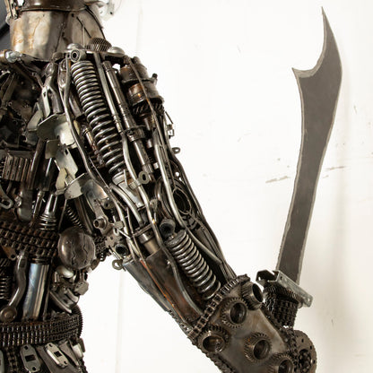 Spartan sculpture stance view