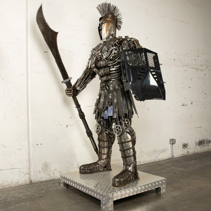 Spartan sculpture shield detail