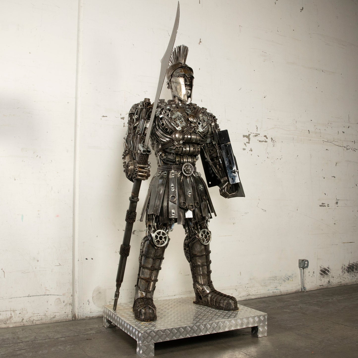 Spartan sculpture armor detail