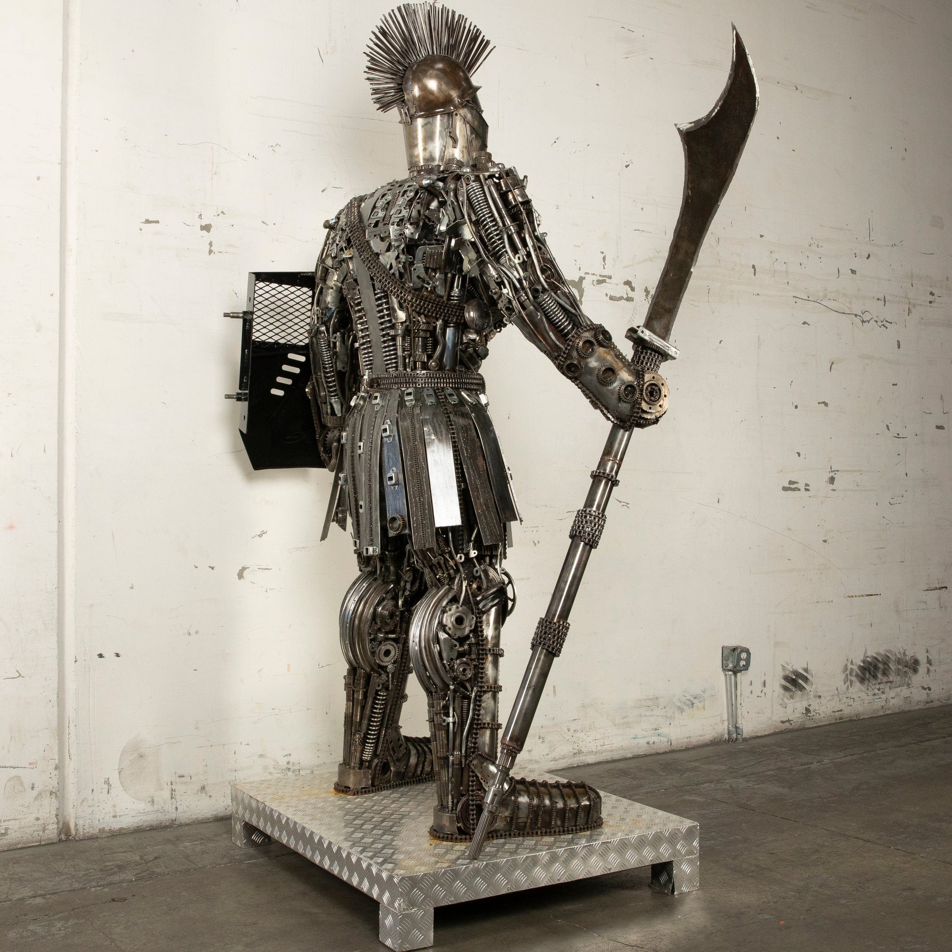 Spartan sculpture side view