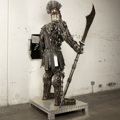 Spartan sculpture side view
