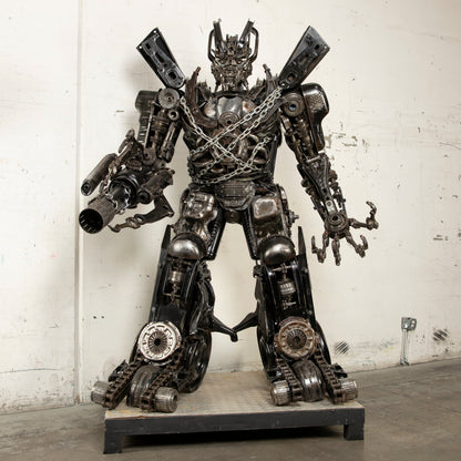 Megatron metal sculpture full height
