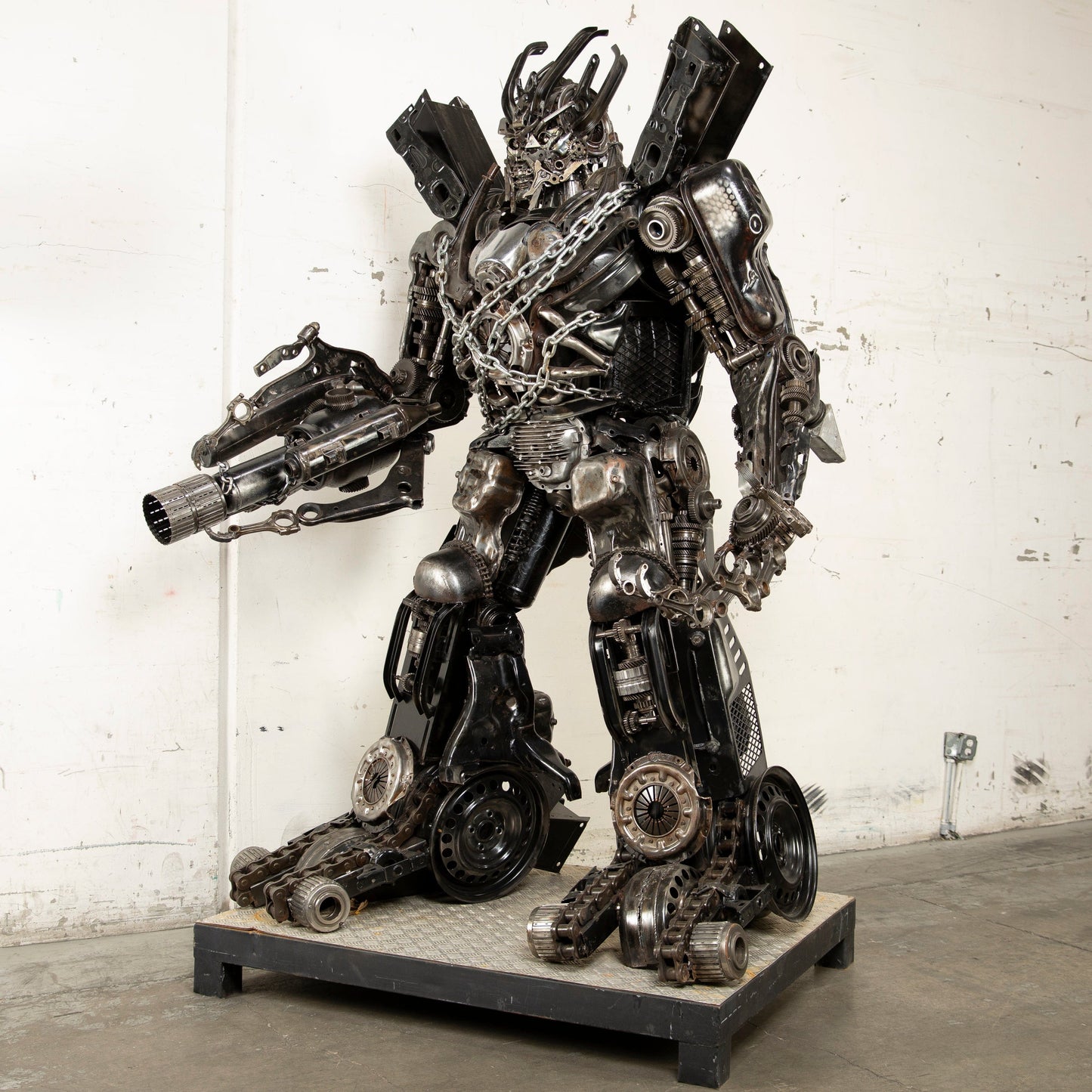 Megatron sculpture torso detail