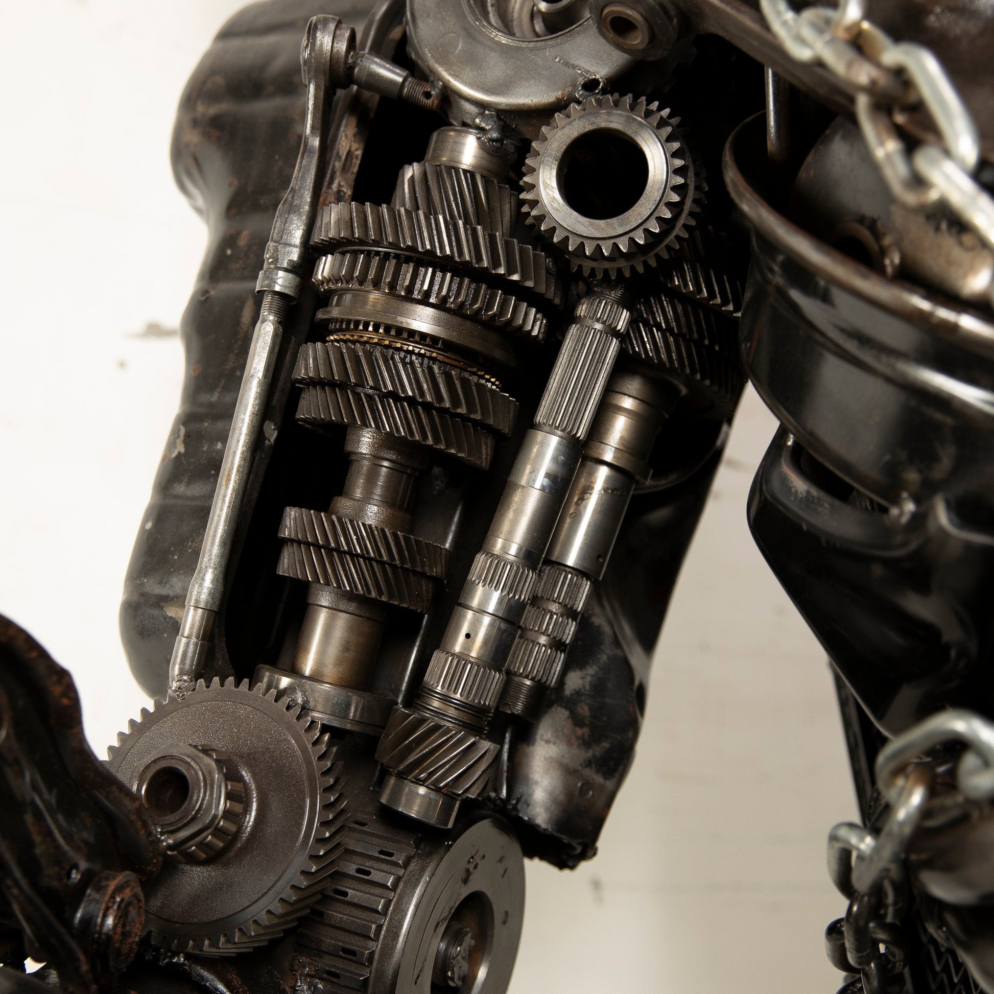 Megatron sculpture angle view