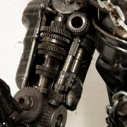 Megatron sculpture angle view