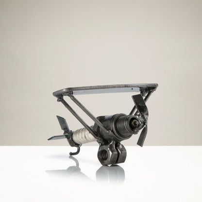 Airplane recycled metal sculpture — Vault 88