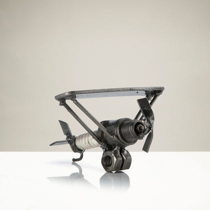 Airplane Inspired Recycled Metal Sculpture