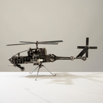 Apache helicopter sculpture detail