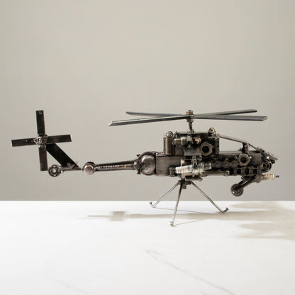 Apache helicopter sculpture rotor detail