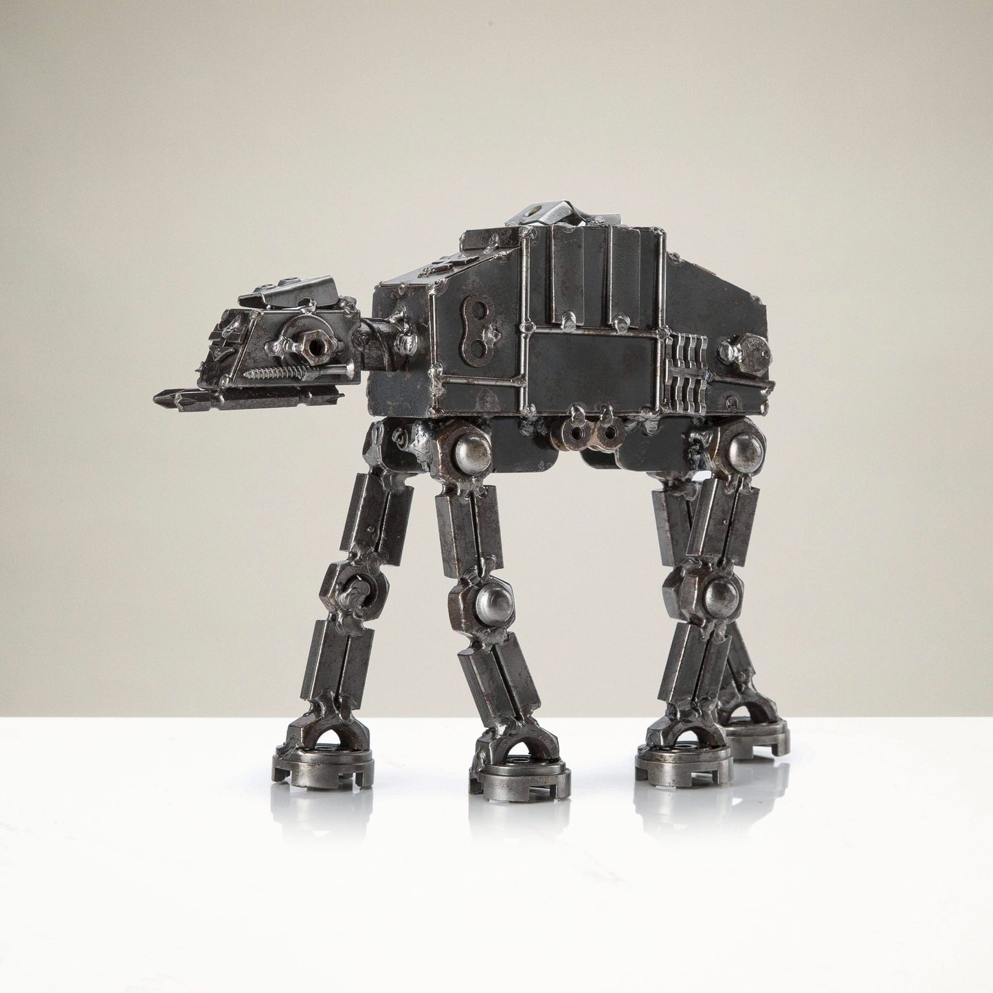 AT-AT inspired recycled metal sculpture — Vault 88