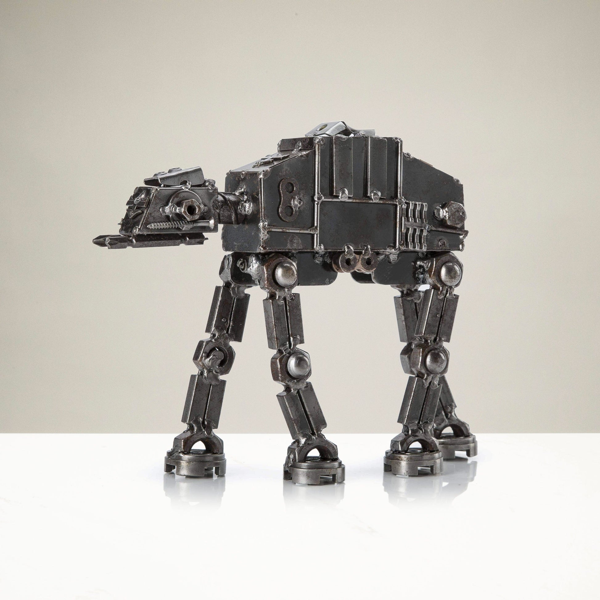 AT-AT inspired recycled metal sculpture — Vault 88