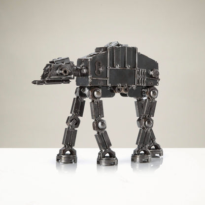 AT-AT inspired recycled metal sculpture — Vault 88