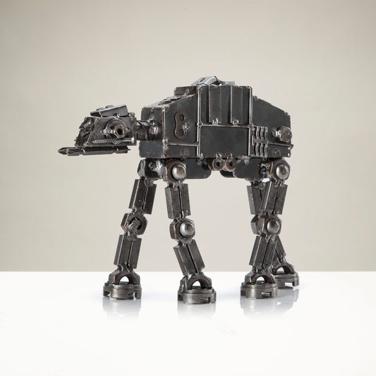 AT-AT inspired recycled metal sculpture — Vault 88