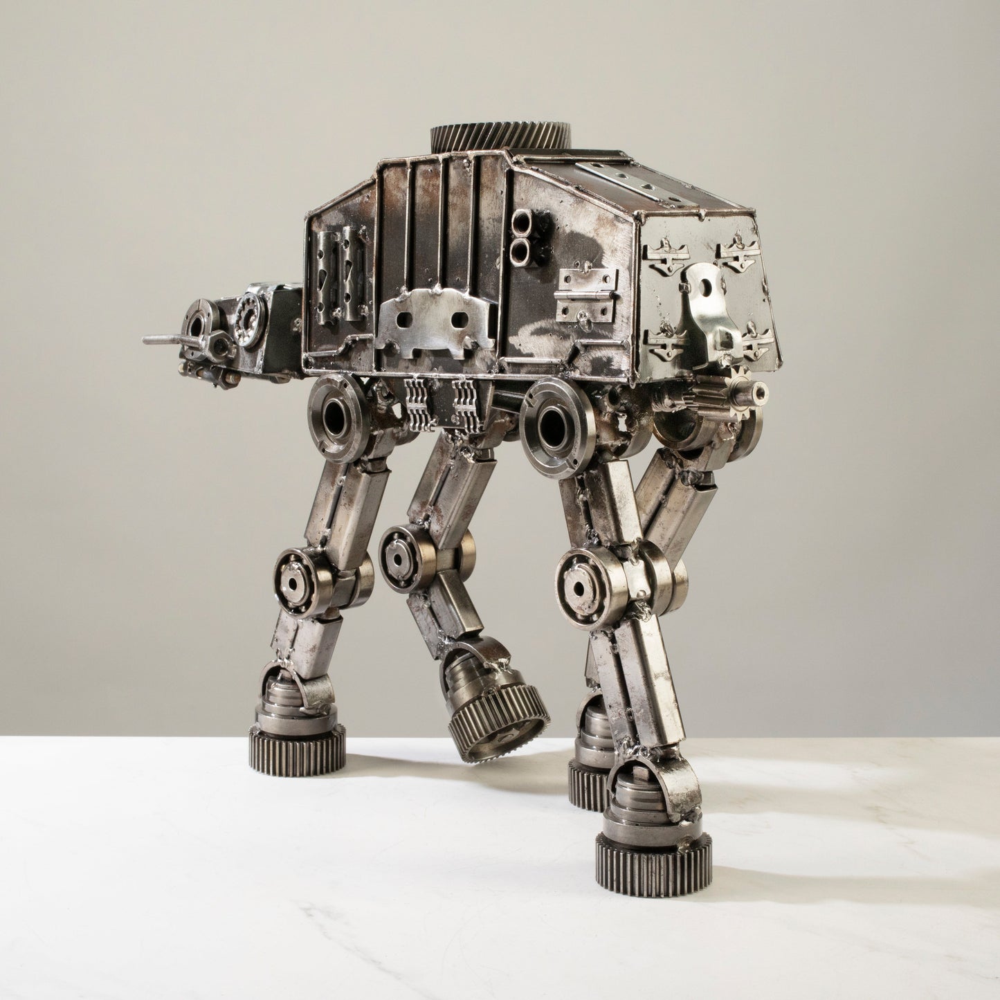 Large AT-AT sculpture angle view