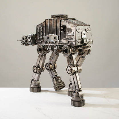 Large AT-AT sculpture angle view
