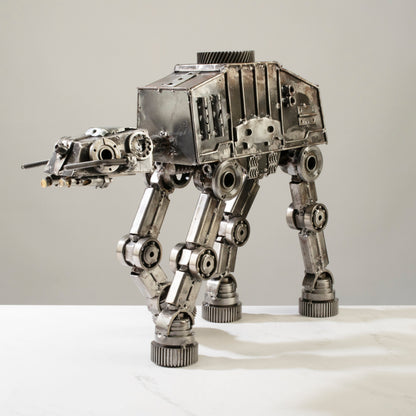 Large AT-AT Star Wars inspired recycled metal sculpture — Vault 88