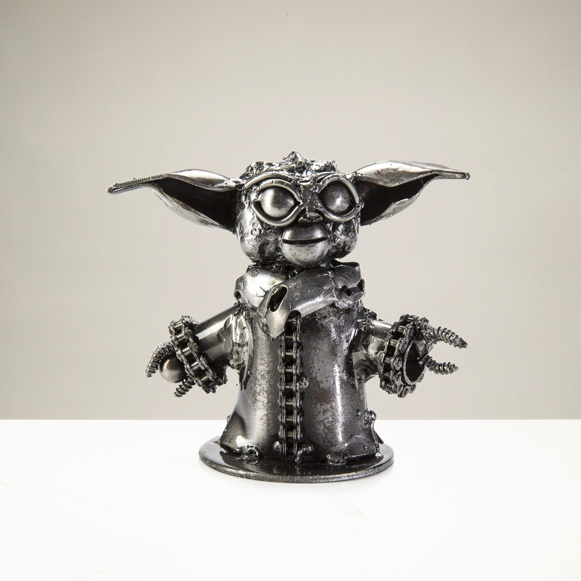 Baby Yoda inspired recycled metal sculpture — Vault 88