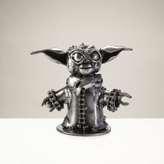 Baby Yoda inspired recycled metal sculpture — Vault 88