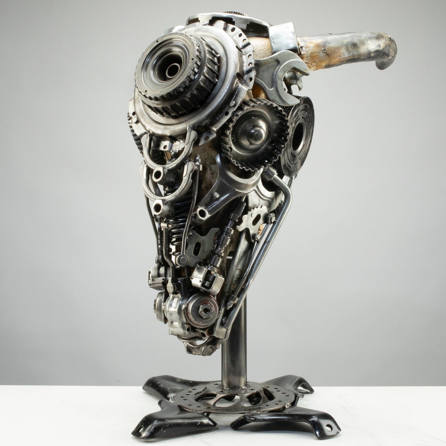 Bull skull recycled metal sculpture edition S159 — Vault 88