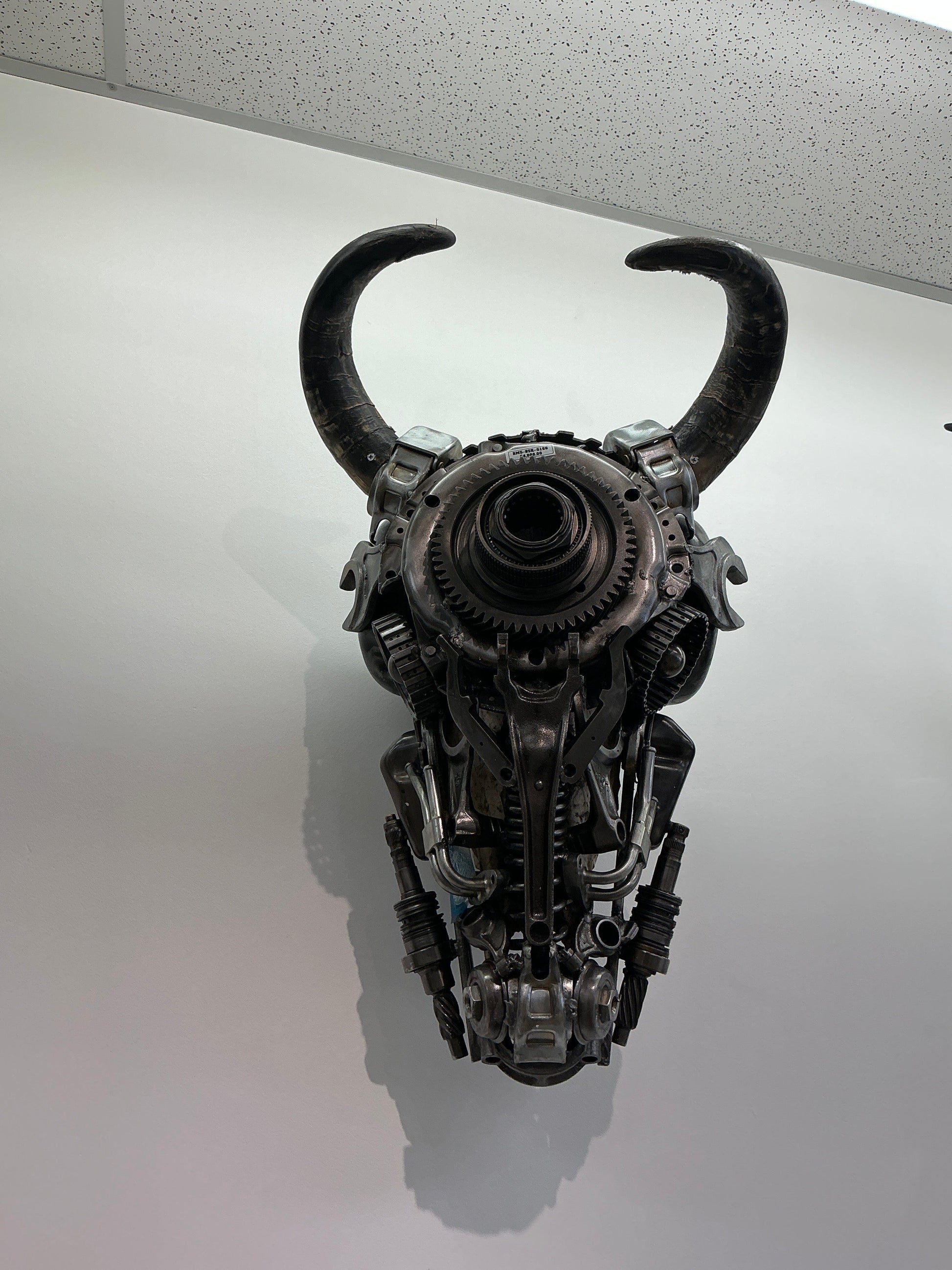 Bull skull recycled metal sculpture edition S166 — Vault 88