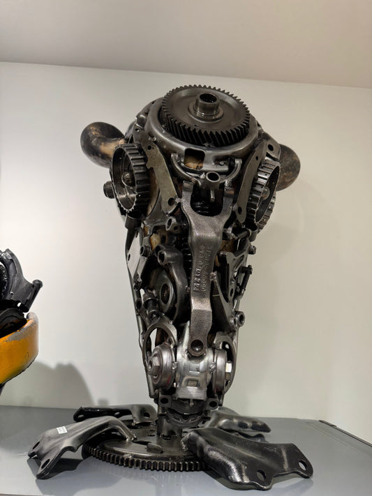 Bull skull recycled metal sculpture edition S216 — Vault 88