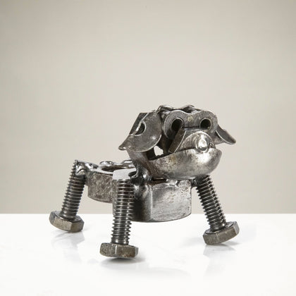 Dog Recycled Metal Sculpture