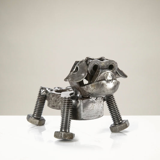 Dog recycled metal sculpture — Vault 88