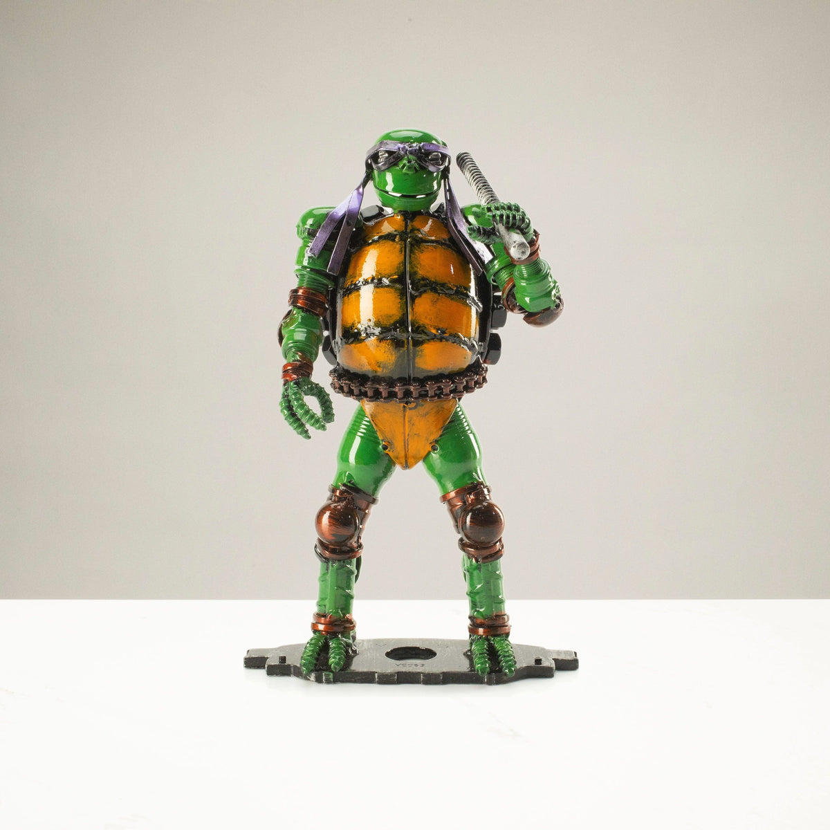 9.5" Donatello Ninja Turtle Inspired Recycled Metal Sculpture — Vault 88