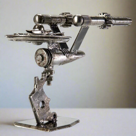 Enterprise Star Trek inspired recycled metal sculpture — Vault 88