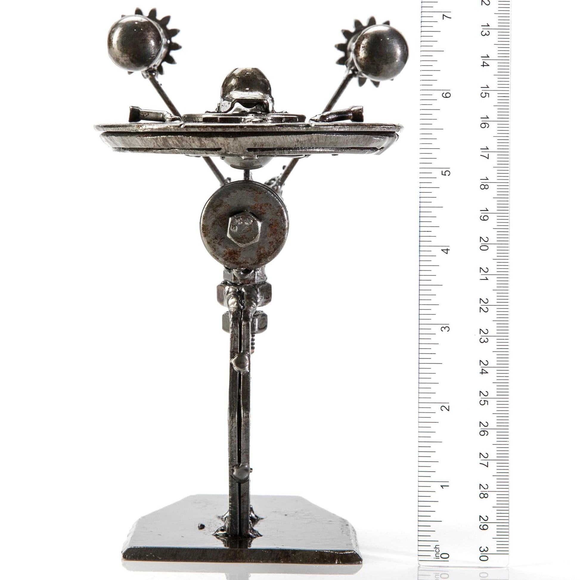 Enterprise metal sculpture display view