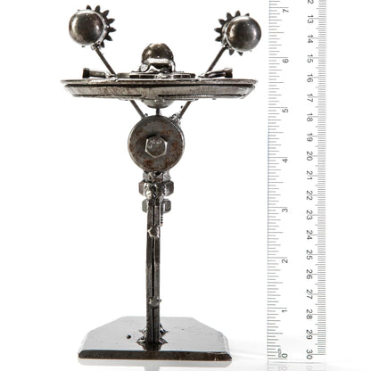 Enterprise metal sculpture display view