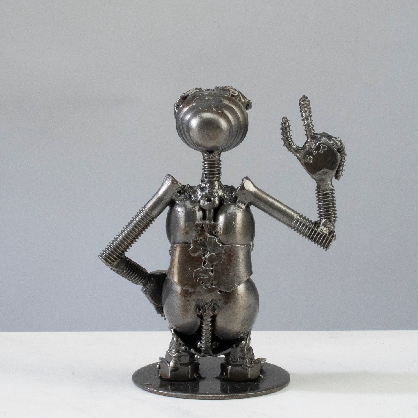 ET metal sculpture side view