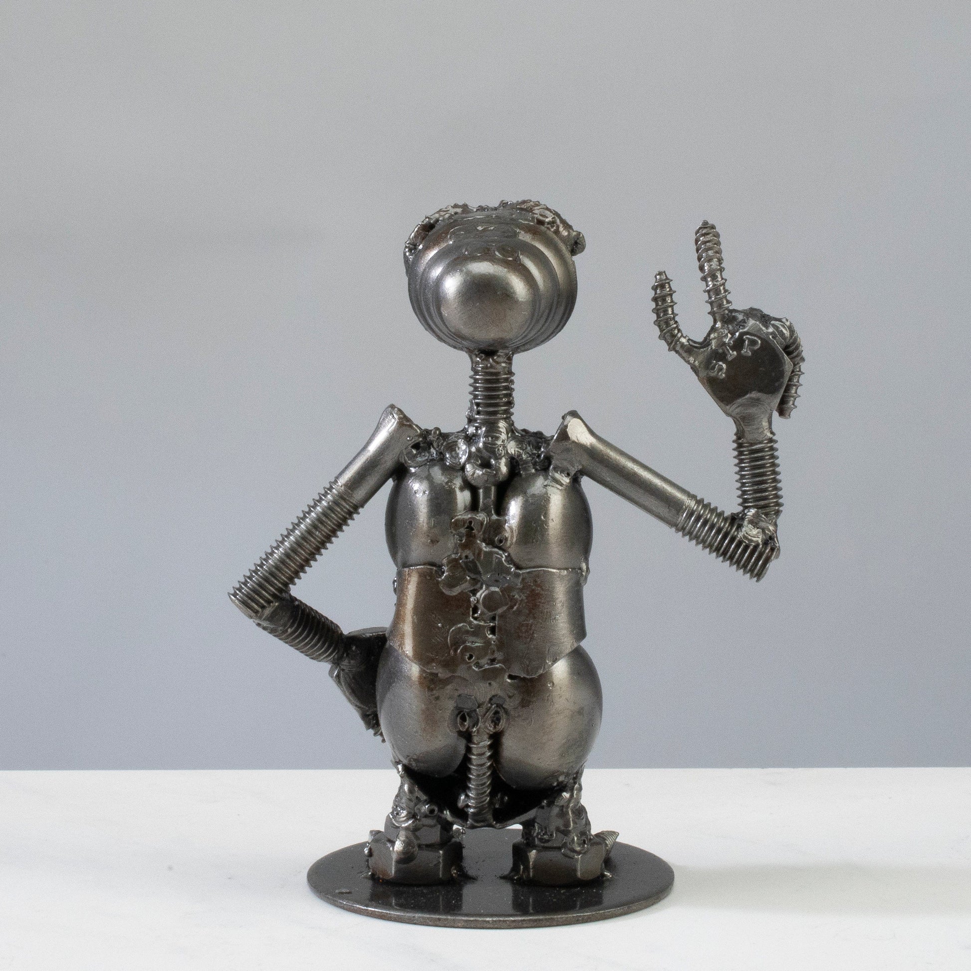 ET metal sculpture side view