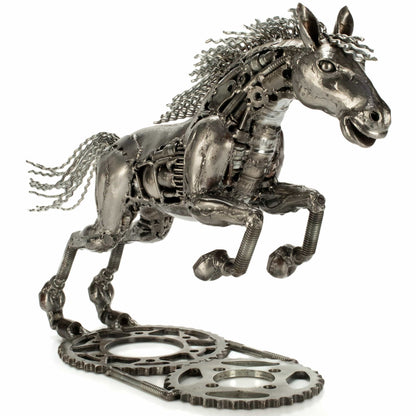 Running horse sculpture detail